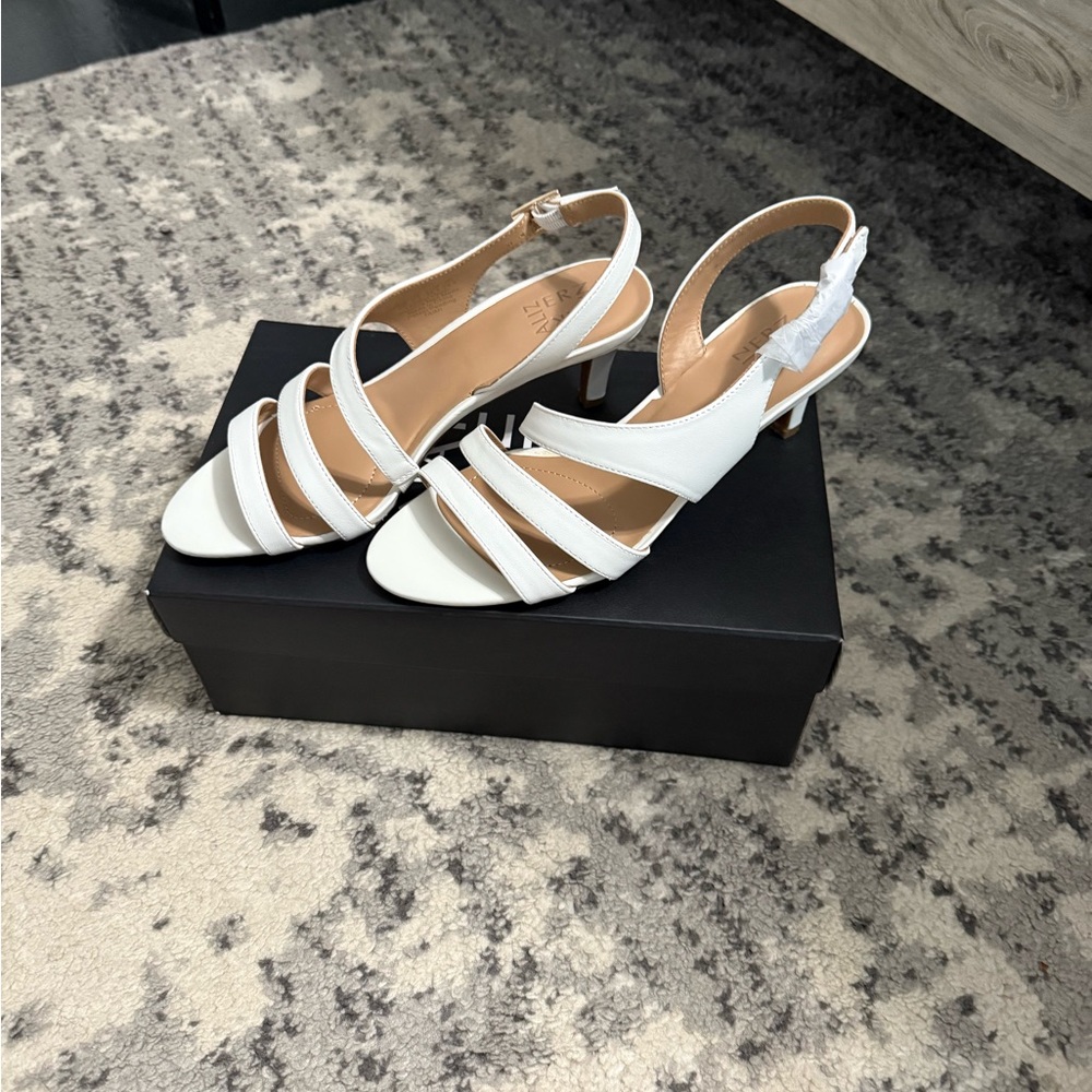 Elegant White Strappy Heels
